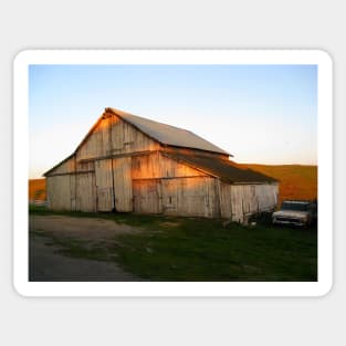 "Old Buddies". A Barn and a Ford Truck on Historic "B" Farm, Point Reyes, California Sticker